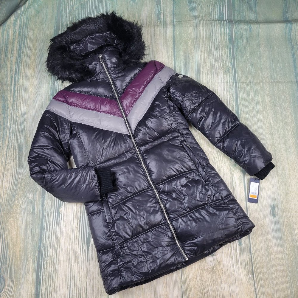 New RACHEL ROY removeable faux fur hood puffer jacket